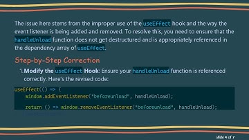 Fixing the beforeunload Event in React: A Comprehensive Guide