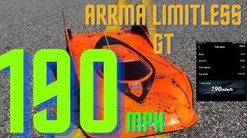 ARRMA LIMITLESS GT SPEED RUN.    FC100 body , 8s series (2 batteries)  NEW PB 190 mph