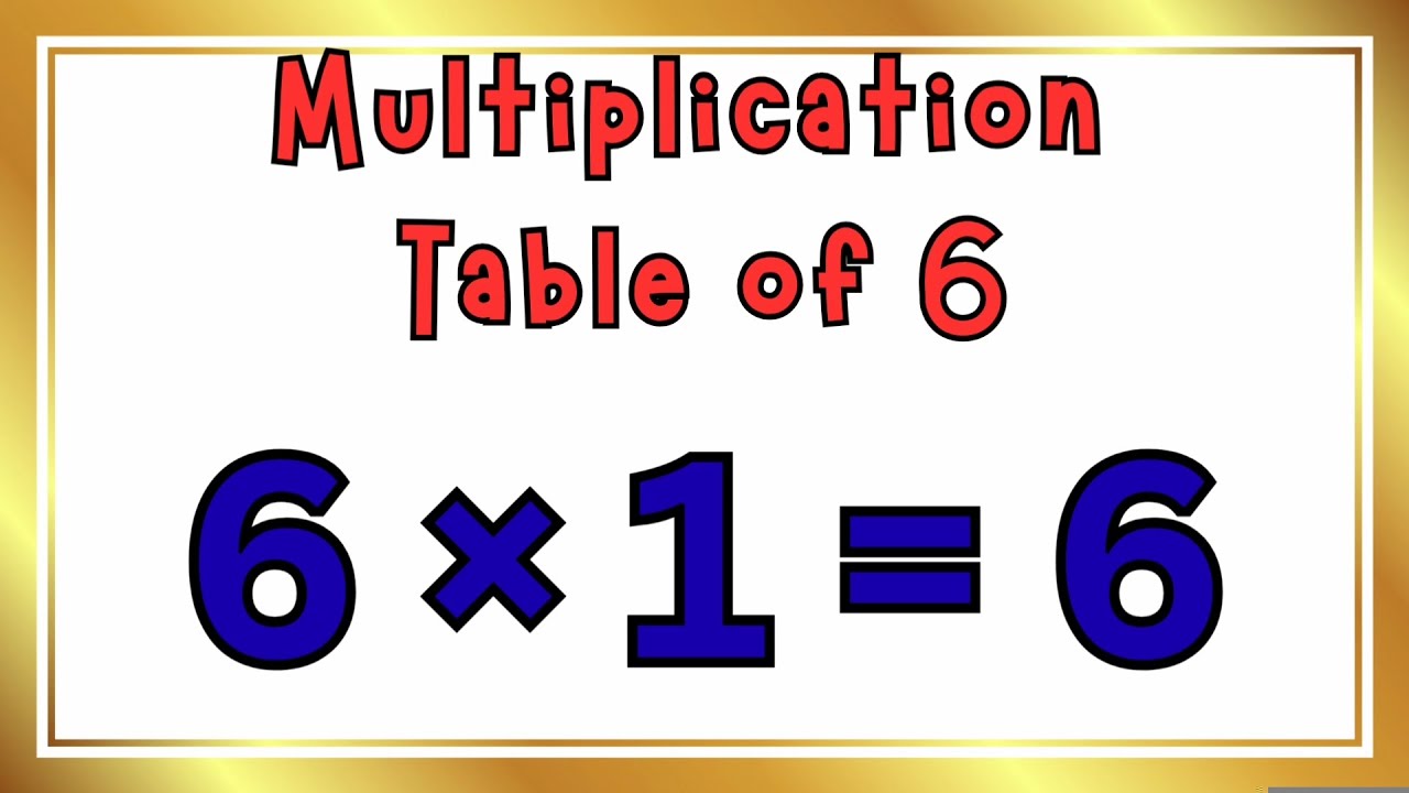 Table of 6| learn multiplication table of 6 for toddlers| learn maths for kindergarten| Fun learning