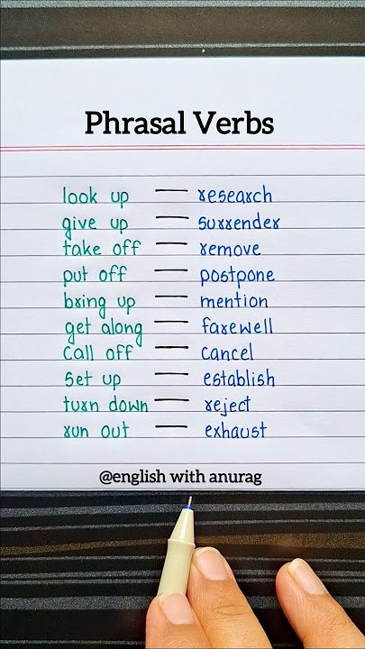 Phrasal Verbs 🔥 #english #grammar #education #learning