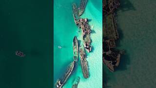 Hidden Shipwrecks of Moreton Island 🌊 #travel #shorts