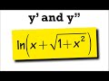 derivative of ln(x+sqrt(1+x^2)), 3.6 #25