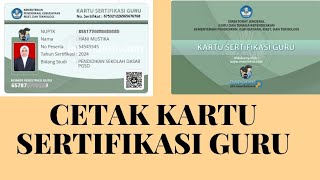 Cara cetak kartu sertifikasi guru