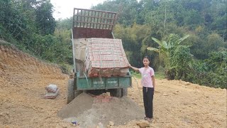 Full Video: Poor Girl Build A New House - Buy Bricks, Sand And Cement To Build The Foundation