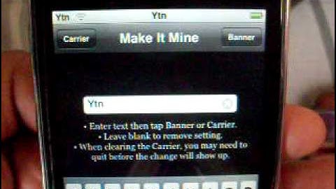 How To Customize Your Carrier Name (Ipod Touch 2g/Iphone)