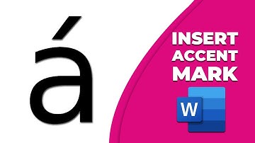 How to insert accent mark in word 2016
