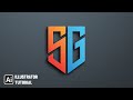 Sg logo design  professional logo design illustrator  adobe illustrator tutorial