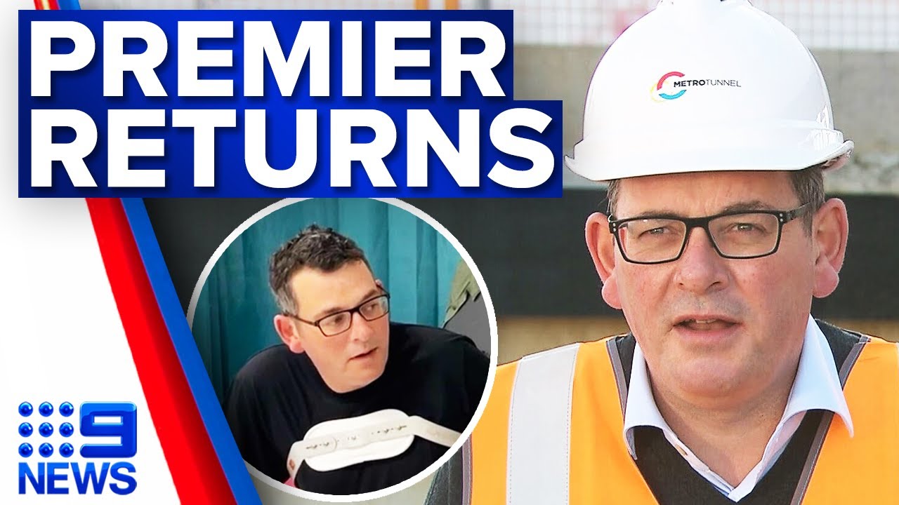 Daniel Andrews returns to work after back injury | 9 News Australia