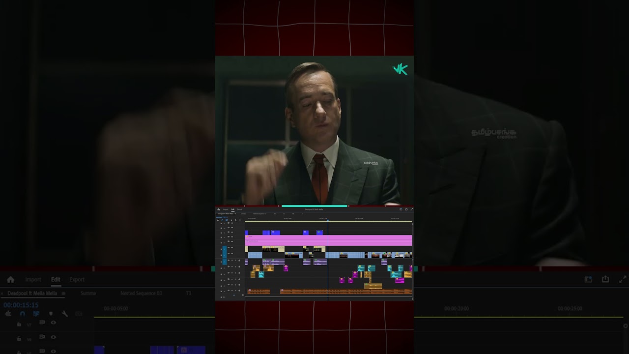 My Recent Work Premiere Pro Timeline - Raja Isaiyil Deadpool 😈