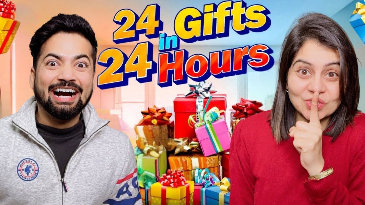 SURPRISING Him with 24 Gifts in 24 HOURS on his BIRTHDAY !!