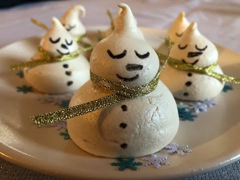 Vidéo: Bonhommes De Neige En Meringue