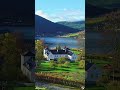 Aerial view passing a stave church in Norway🌿#shorts #norway ##relaxation #nature #pianomusic #relax