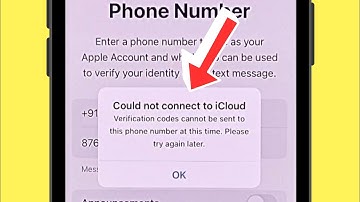 Could Not Connect To iCloud | Verification Codes Cannot Be Sent To This Phone Number At This Time