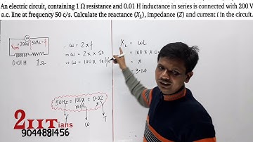 Alternating Current Q26 Class12 Nootan Physics Numericals | An electric circuit, containing 1 Ω