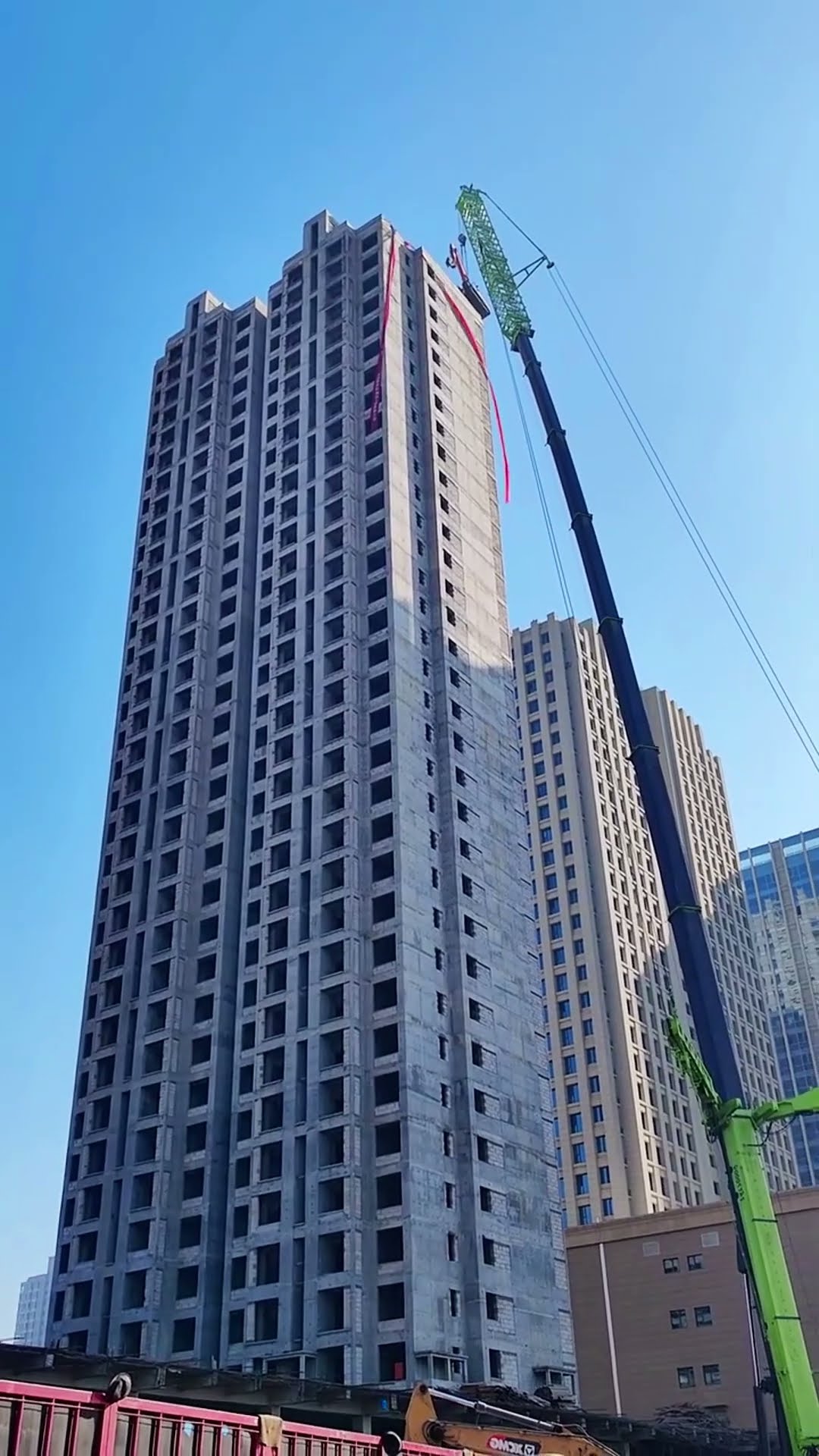 The process of removing floors from the top