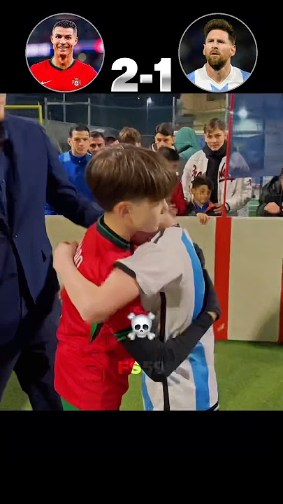 Cristiano Ronaldo Jr vs Leo Messi Jr - THE GOATS🔥☠️ #footballshorts #football #shorts