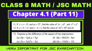 Class 8 math (part 11) | JSC Math | Chapter 4.1 | English Version