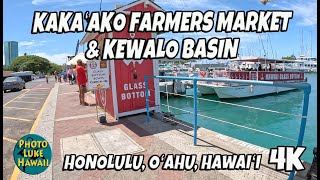 Kakaako Farmers Market &amp; Kewalo Basin 4K60 June 10, 2023 Oahu Hawaii