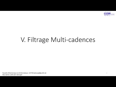 Filtrage Multi-Cadences 1: Décimation et Interpolation (sous et sur échantillonnage)