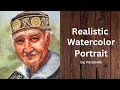 Watercolor portrait painting tutorial - a Pakistani man