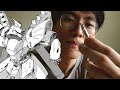 Drawing mechs with a manga pen nib