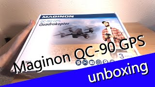 #01Aldi - unboxing Maginon Drohne QC-90 GPS  - Was ist alles im Paket enthalten Taste 12 Notstop!!