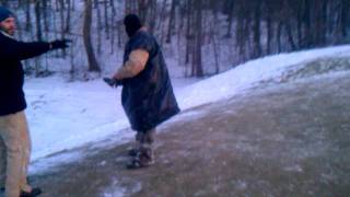 Trash bag sled suit