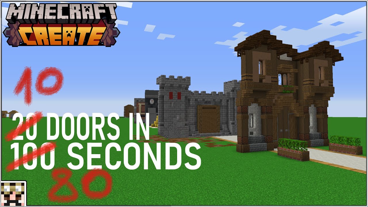 10 Minecraft Create Mod Doors In 80 Seconds Youtube