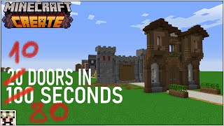 10 Minecraft Create mod doors in 80 seconds
