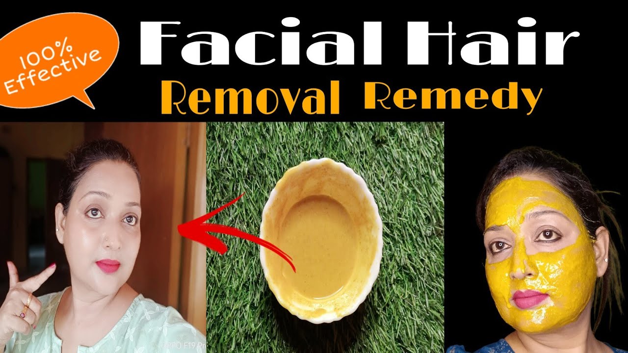 FACIAL HAIR REMOVAL HOME REMEDY/ हल्दी में यह चीज मिलाकर लगाइए चेहरे से
