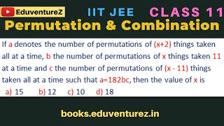 If a denotes the number of permutations of (x+2) things taken all at a time, b the number