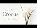 MAKING CROCUS FLOWER with CREPE PAPER | EASY TUTORIAL PAPER FLOWER FOR BEGINNERS