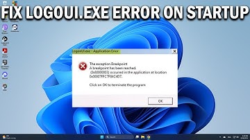 How To Fix LogoUIi exe Application Error on Startup in Windows 11 or 10 - Easy Fix