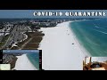 Mavic Mini explores quarantined beach Siesta Key