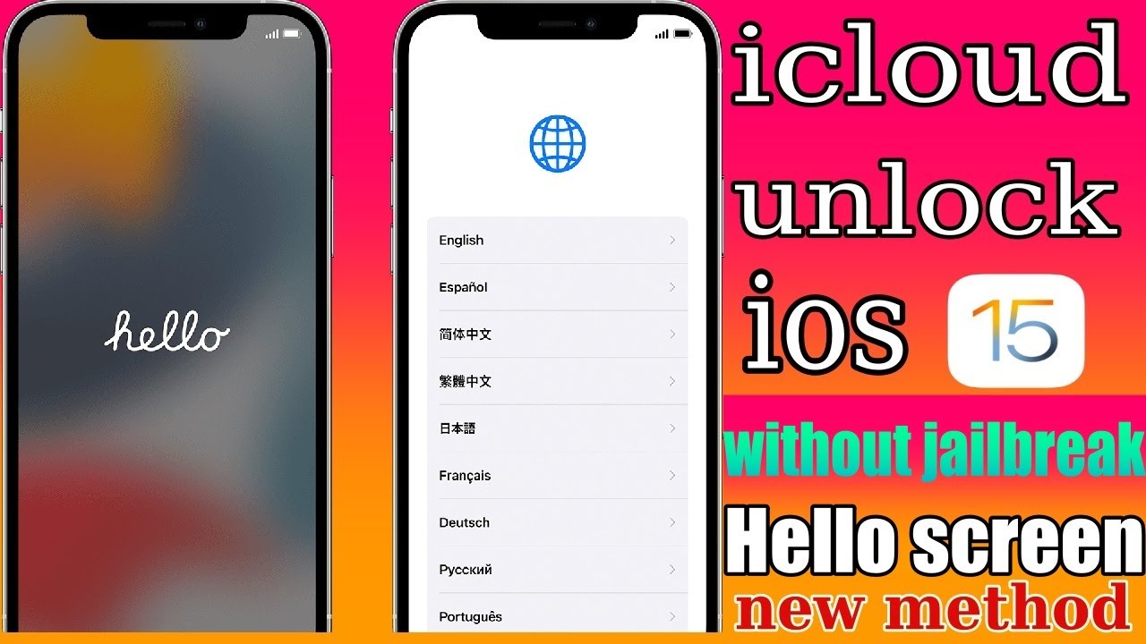 Easy Iphone Hello Screen Ios 15 Icloud Bypass Without Jailbreak New Method Iphone Hello Screen Fix Youtube