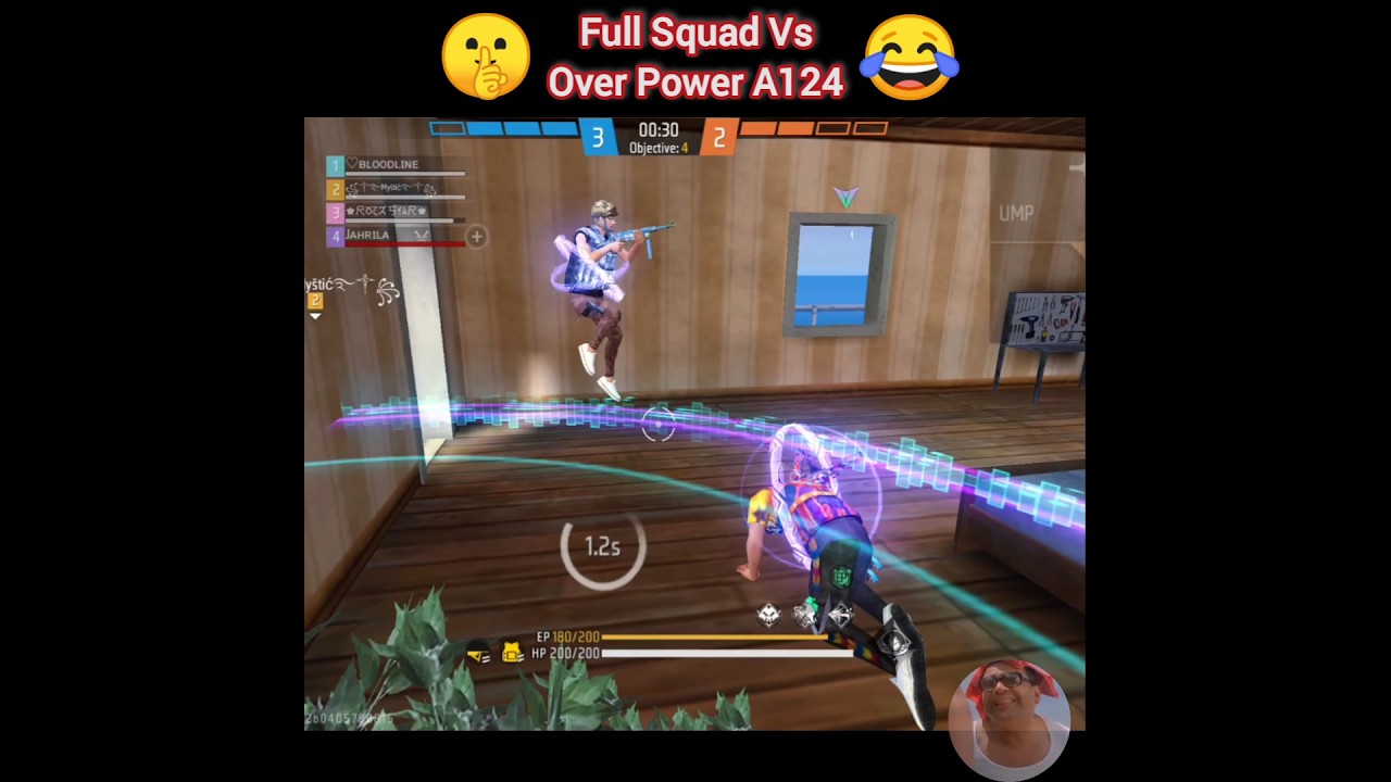 FULL SQUAD VS OVER POWER A124 🤯 UNBELIEVABLE TRICK