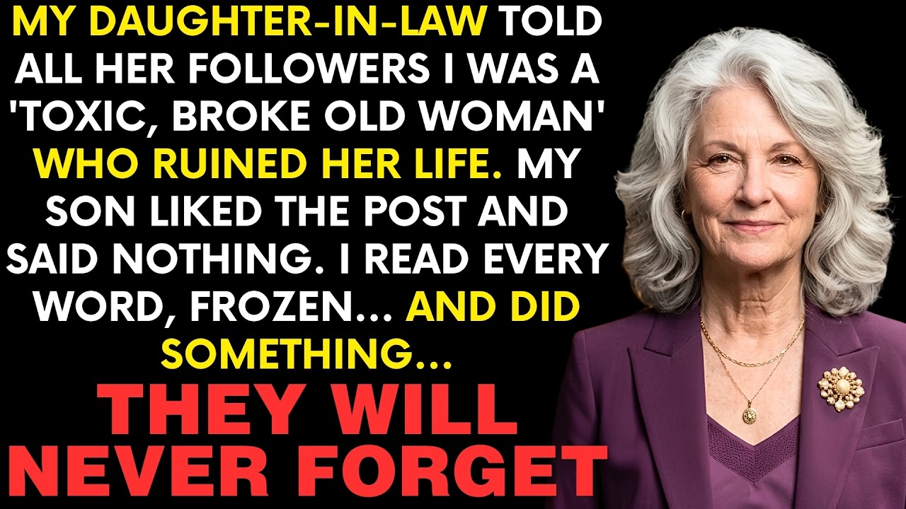 I watched my son's little heart appear under a post calling me a toxic, broke old woman, and he didn't even call me. My daughter-in-law built a following of 338,000 people on the back of...