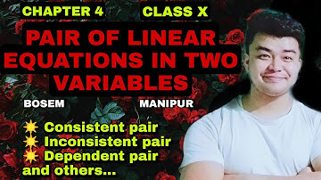 Introduction | Chapter 4 | Linear pair of equations in two variables  | Class 10 | Maths | Bosem