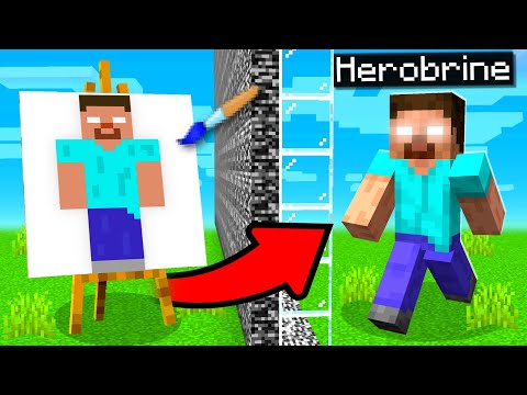 MOB BATTLE, But What I Paint Comes to Life! (Minecraft)