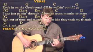 Video thumbnail of "Lodi (CCR) Fingerstyle Guitar Cover Lesson with Chords/Lyrics Capo 3rd"