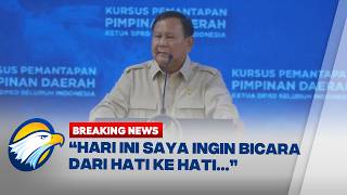 Breaking News - Pidato Prabowo Di Retret Dari Hati Ke Hati Untuk Pemimpin Daerah