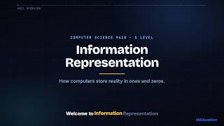 AS: Information Representation | A Level Computer Science Unit | Cambridge 9618