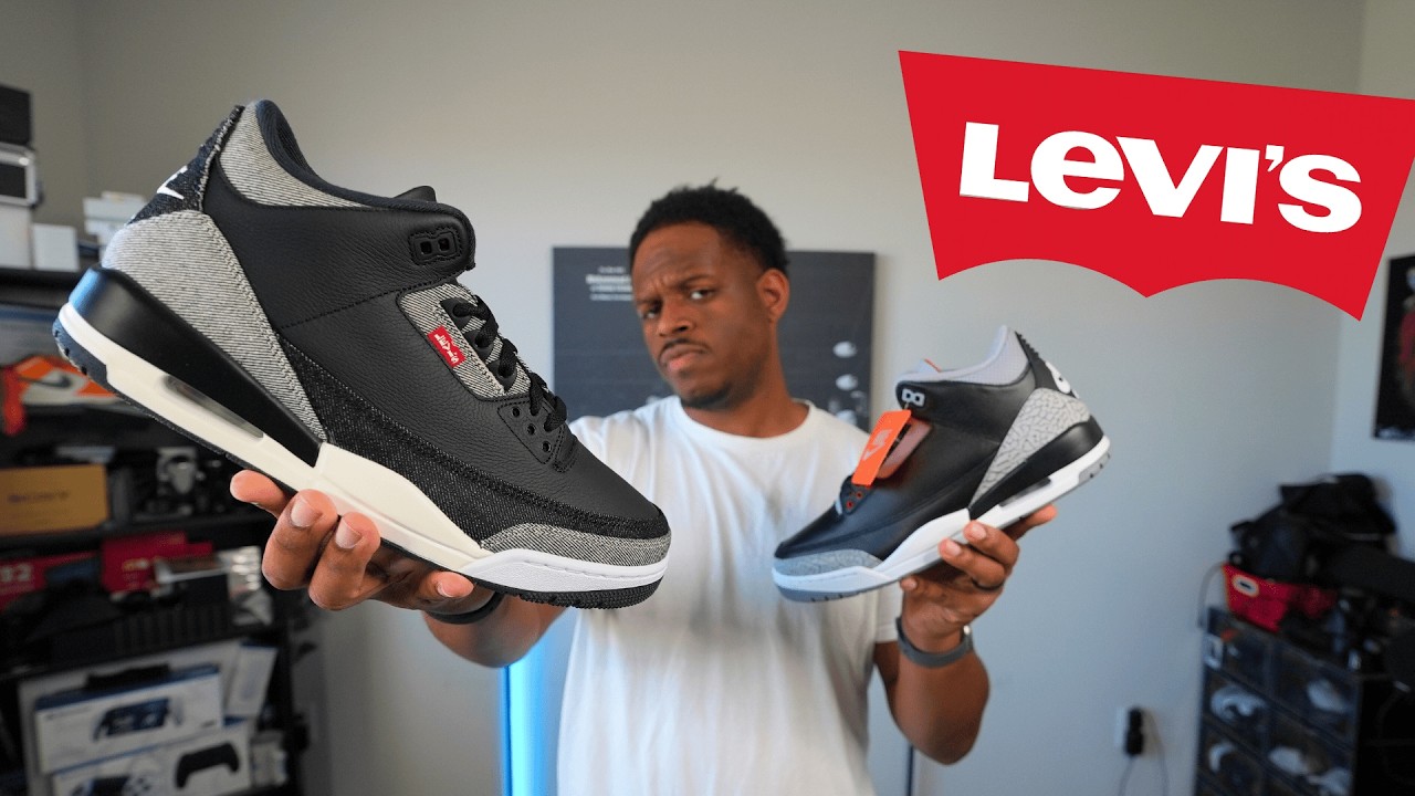 Better Than Black Cements?!?! | Levi's Jordan 3's Unboxing/Review
