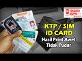 Cara Bikin Awet Hasil Cetak ID Card / KTP / SIM dll