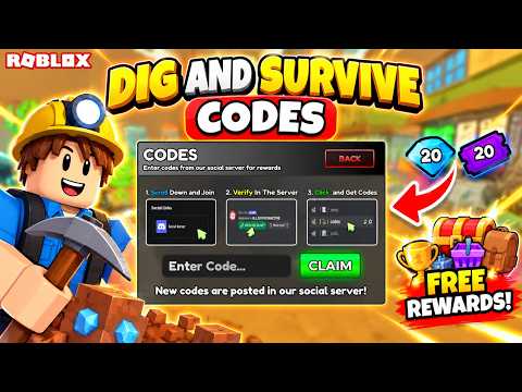 Dig and Survive Codes (2026) | Roblox 