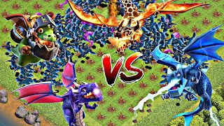 fight between dragon family #clashofclans #coc #gaming