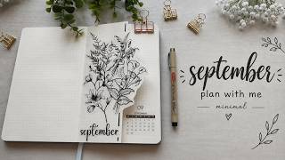 Minimalist September BULLET JOURNAL Setup - Plan with me using Mini Printer