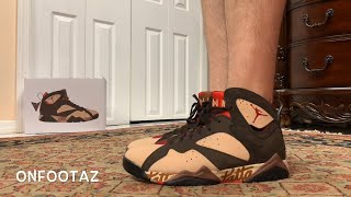 patta jordan 7 on feet