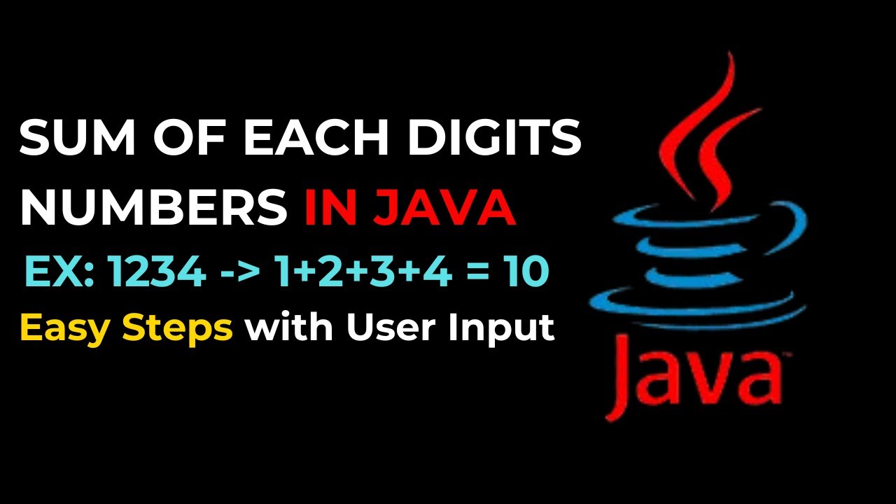 Java Program to Find Sum of Digits | Step-by-Step Explanation with Dry ...