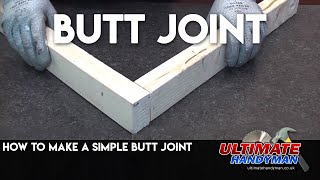 A butt joint is one of the most common of woodworking joints but it is also one of the weakest, here we show you how to make a ...